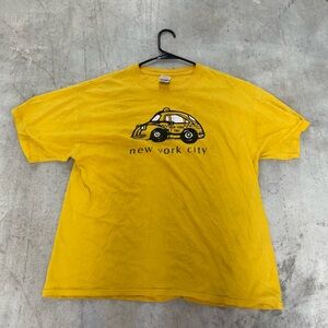 Vintage Fruit of the Loom Yellow Graphic T-Shirt